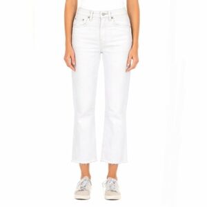 MODERN AMERICAN La Brea High Waist Ankle Bootcut White Jeans Size 26